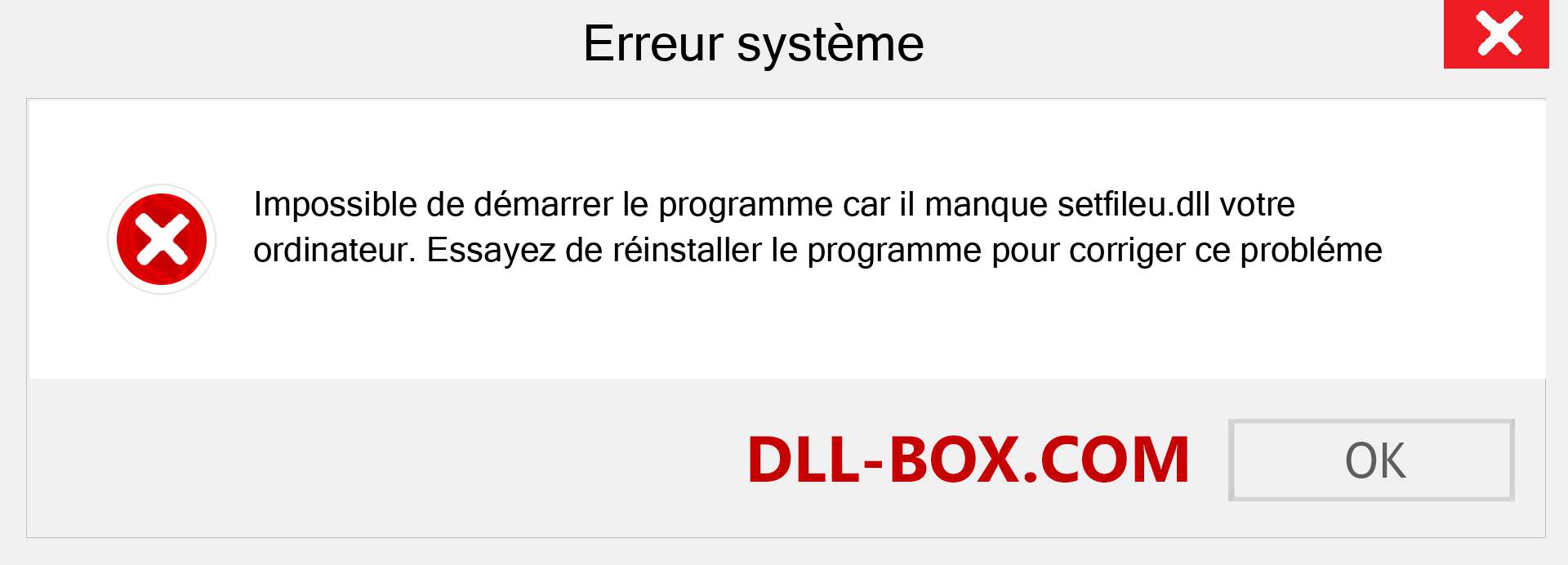 Le fichier setfileu.dll est manquant ?. Télécharger pour Windows 7, 8, 10 - Correction de l'erreur manquante setfileu dll sur Windows, photos, images